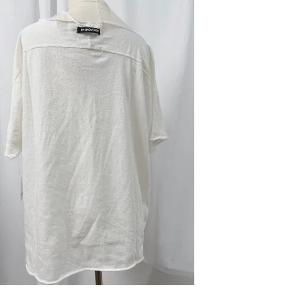 NWT! Free People Women's Slam Dunk Tee White SMALL - Picture 8 of 12